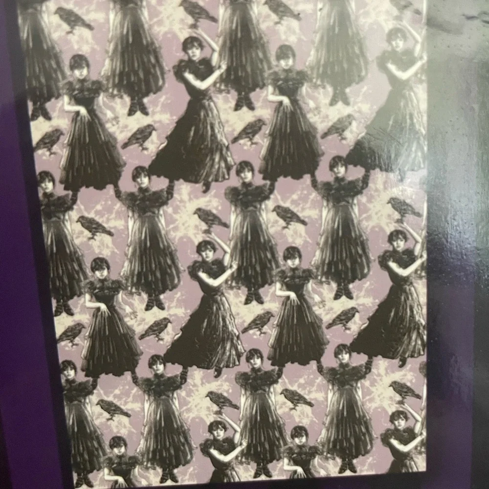 Wednesday Addams Family Plush Throw Blanket Purple Black 50x70